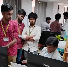 Thyagu with Students